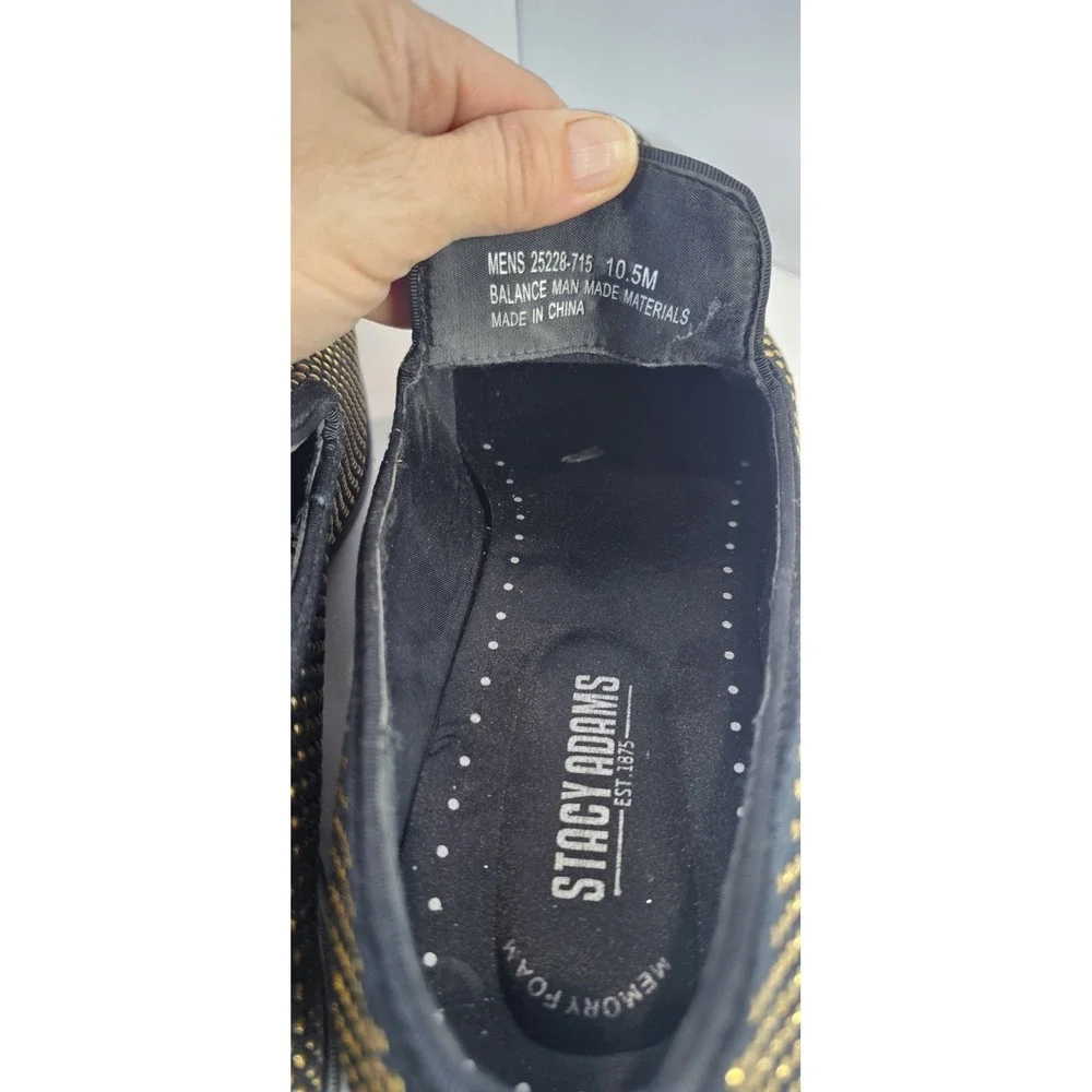 Stacy Adams Men's Gold Studded Slip-On Loafers -‎ Swagger Style 10.5 25228-715